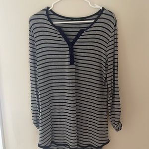 Navy grey striped shirt